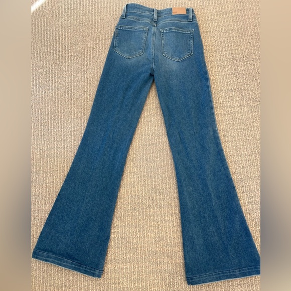 Women's Flared Blue Jeans-Petite - Picture 2 of 6